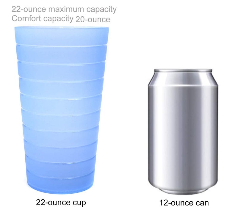 KX-WARE Mixed Drinkware 22-ounce Plastic Tumblers/Drinking Glasses/Party Cups/Iced Tea Glasses, Set of 12 Multicolor | Unbreakable, Dishwasher Safe, BPA Free - Image 4